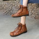 HZM046 Single Shoes Women'S Spring New Thick Heel Pointed Literary Single Shoes