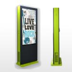 55 Inch Free Standing Digital Display Screens , Outdoor Interactive Kiosk IP65