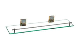 Glass shelf 85210-Square &Brass&Nickel Brush +Golde&,toughen&frosted glass