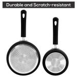 Good Quality Kitchen 4 PCS Black Cookware Pots Cooker Round Sauce Pan Circle
