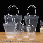 Customized Transparent Trapezoid PP Bag Plastic Clear Flower Packing Bag With