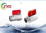 Mini Brass Water Shut Off Valve , Copper Ball Valve For Water Air / Gas