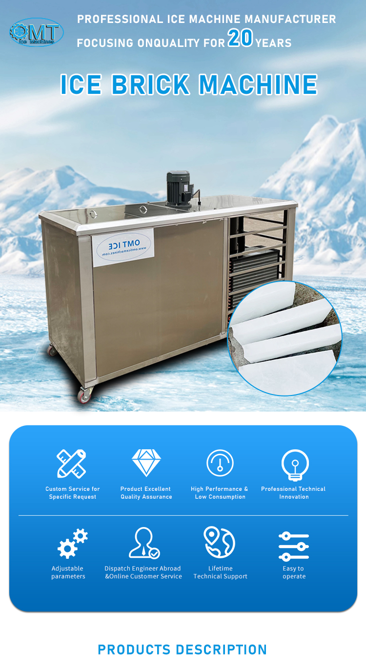 High Capacity Industrial Ice Block Making Machine 1Phase Solar Power