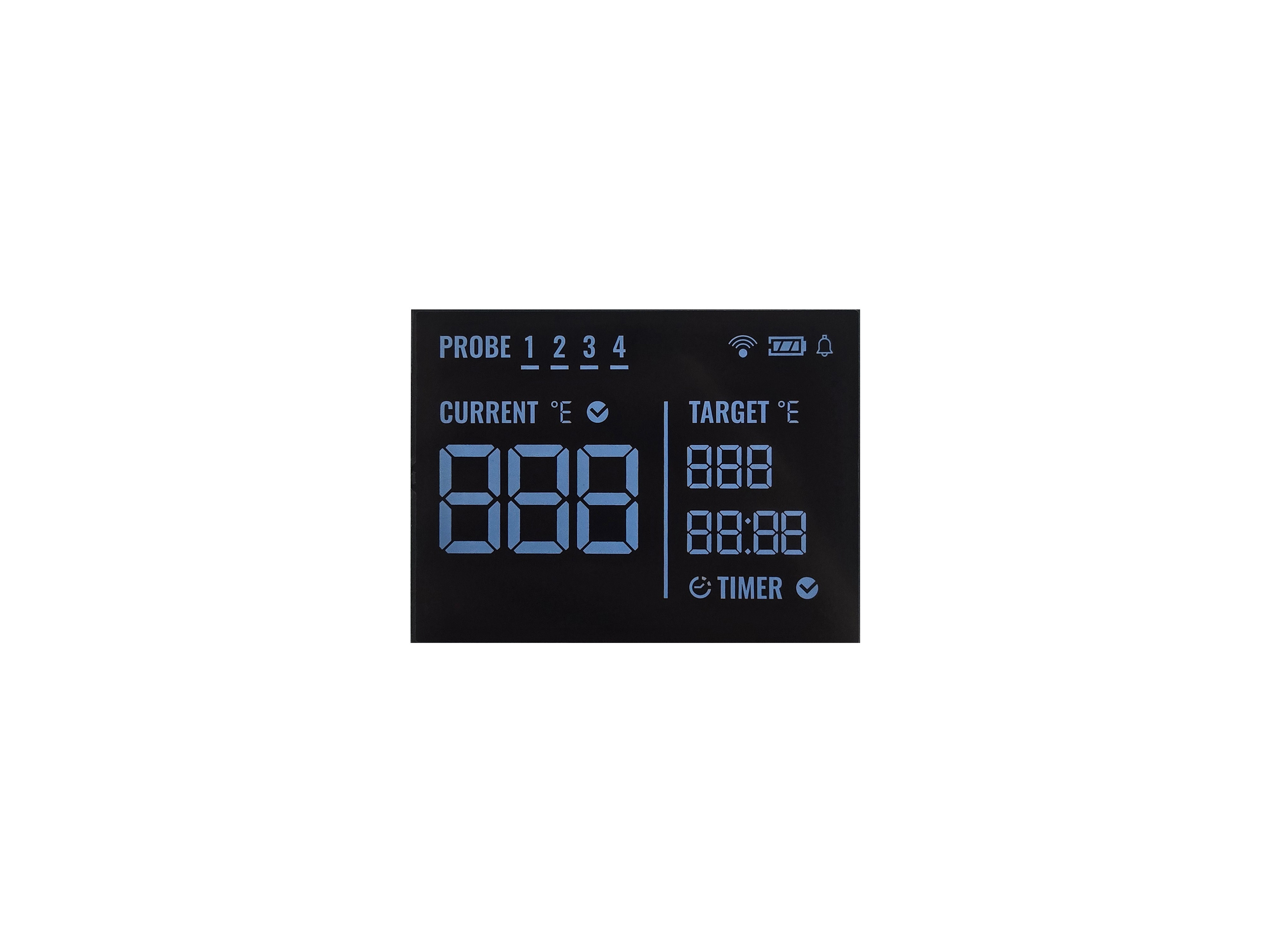 VA Negative Display Segment LCD Screen | Custom Monochrome LCD Display