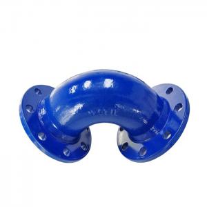China PN25 Ductile Iron Pipe Fittings Double Flanged Bend 90/45 Degree on sale
