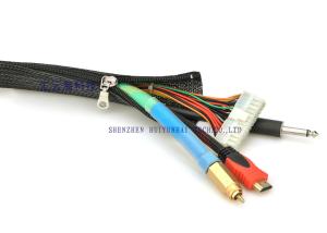 Wholesale Custom Diameter Zipper Sleeve Braided Wrap For Wire Cable Harness Organizer Easily from china suppliers