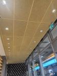 Resturant Ceiling Tile Natural Color Wood Wool Cement Acoustic Panel Soundproofi