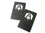 Matt Black Membership Card Custom Steel VIP Pass Cut Out Logo