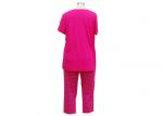 95% Viiscose 5% Elastane Womens Holiday Pajamas Short Sleeve Pj Set Spring