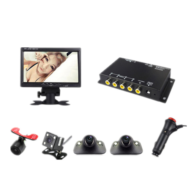 No Blind Spot Panoramic 4 Channel Car Dvr System All Round Dash Cam DVR Recorder