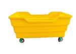 400-800kg Poly Box Truck Half Opening Poly Linen Commercial Laundry Trolley On