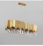 Black Modern Chandelier Lighting For Living Room Luxury Round Crystal Lamp(WH-CY