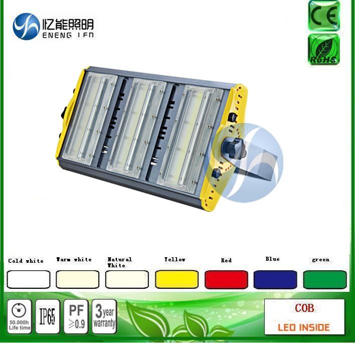 Bridgelux cob 150W 180W led flood light high bay led Tunnel lamp140LM/W Red green green blue yellow color with AC85-265V