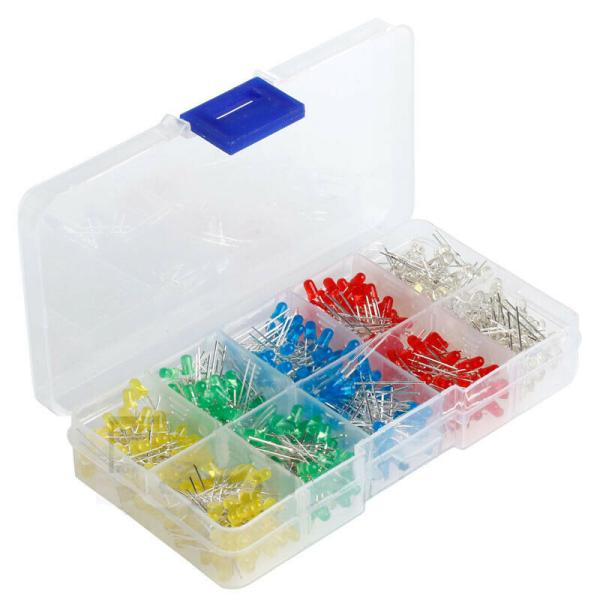 500Pcs/lot 3mm LED Diode Kit Ultra Bright LEDs Lights Lamp Emitting Diodes White