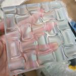 Hot Melt Glass Partition Walls Patterned Tempered Glass Blocks