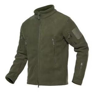 Wholesale Breathable Quick Dry Olive Green Winter Tactical Fleece M65 Field Jacket for Training from china suppliers