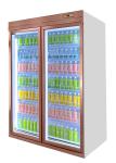 Remote Type Large Space Beverage Display Fridge With 2 3 4 5 Glass Doors