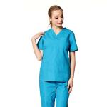 Custom Logo Solid Color Hospital Scrub Suit Classic Style OEM Service