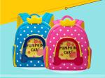 Lovely Pumpkin Angel Design Neoprene Toddler Backpack With Dots
