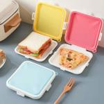 Silicone Sandwich Storage with Snap-Off, Sandwich Box for Lunch, BPA Free,