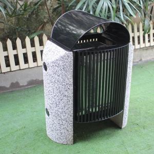 Wholesale Rectangular Metal Outdoor Trash Cans 740 X 500 X 930mm Size For Garbage from china suppliers