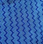 Microfiber Blue Zigzag W Shape Warp 80/20 Mop Twisted Fabric 150cm Width 550gsm