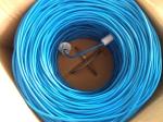 Purple PVC Unshield 24AWG CAT5E Lan Cable , Bulk Network Cable 4 Pairs CCA/BC
