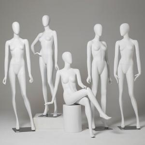 Wholesale Fiberglass Full Body Women Mannequin Matte White Displaying Clothes from china suppliers