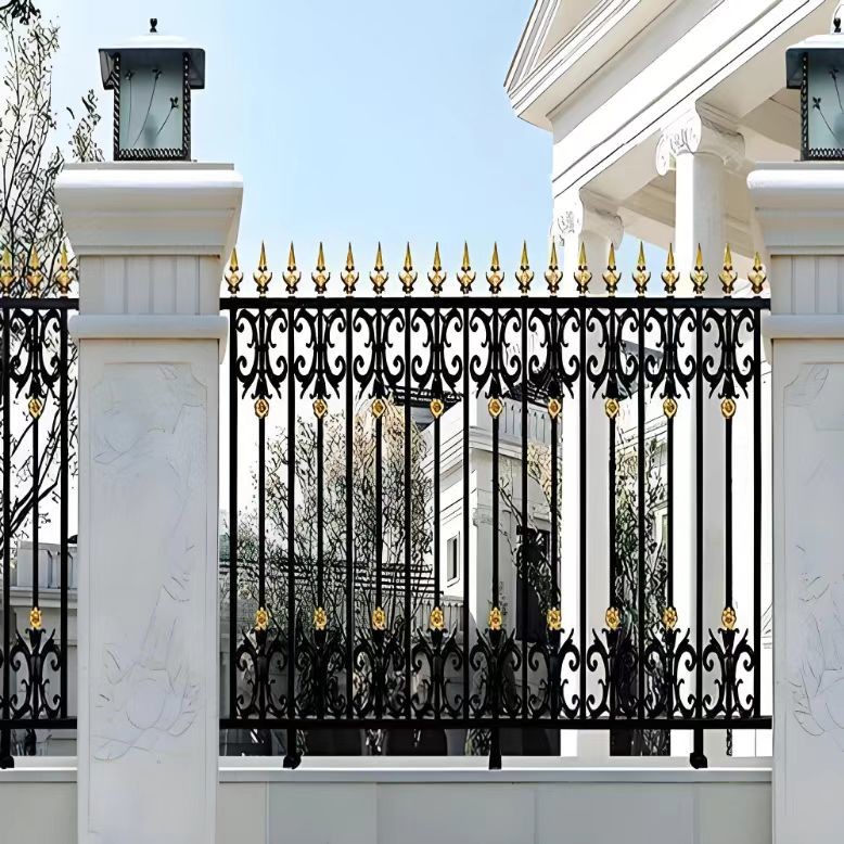 19x19mm Vertical Pipes Backyard Protection Tubular Fence Black Or Customized Color