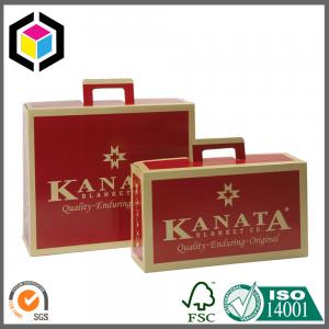 Paper Handle Custom CMYK Full Color Offset Suitcase Style Corrugated Box