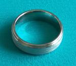 8mm Cobalt Chrome Mens Brushed Stepped Edges Wedding Band Ring
