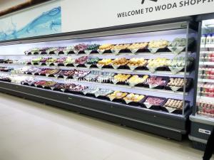 Wholesale 2M White Color Steel Plate Multideck Open Chiller , Multideck Display Fridge from china suppliers