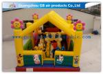 Sunflower Waterproof Inflatable Amusement Park 0.55mm PVC Tarpaulin For Kids