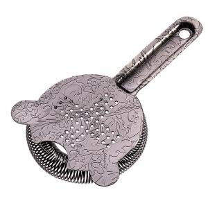 China Professional Bartender Strainer for Cocktail Drinks 304 Stainless Steel Strainer for Home Bar on sale