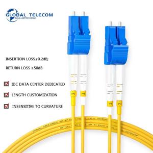 Wholesale duplex 2mm 3mm Fiber Optic Patch Cord , Lc To Lc Fiber Patch Cable SM from china suppliers
