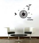DIY Removable Diamond Tree Bird Wall Sticker Clock 10D033