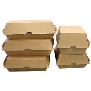Buy cheap Customized Kraft Paper Burger Box Disposable Food Grade Cardboard Burger from wholesalers