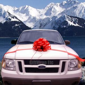 Wholesale 15“ large size wedding Pom Pom bow in thick PP or PET materials for decoration on a car from china suppliers