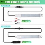 LED Underwater Fishing Light 8" 10.5W for Night Fishing Finder Attractor IP68