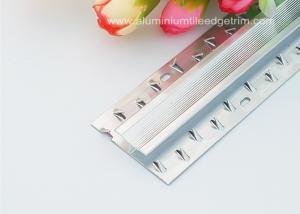 Wholesale 6063T5 Aluminium Carpet Dual Edge / Joint Strip Shiny Silver Effect from china suppliers