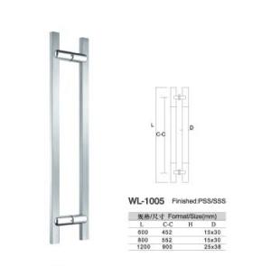 Wholesale entry door handles set chrome WL-1005 Stainless Steel glass door handle pull and push from china suppliers