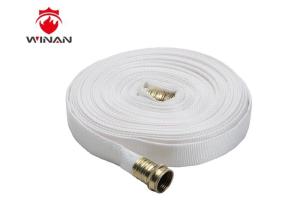 Wholesale PVC Lining White red Fire Hydrant Hose Reel Single Jacket Fire Hose Customized from china suppliers