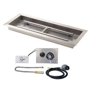 Wholesale Rectangle 400x400mm Gas Propane Fire Pit Burner System With Covers from china suppliers