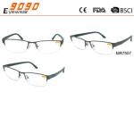 Semi-rimleess hot sale reading glasses,made of metal,suitable for men and women