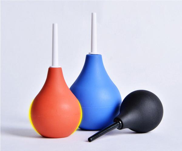 89/160/224/310ml Pear Shaped Enema Rectal Shower Silicone Blue Ball For Anal