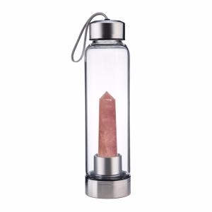 Wholesale Pure Crystal Glass Water Bottle Natural Healing For Hot / Cold Drinks from china suppliers