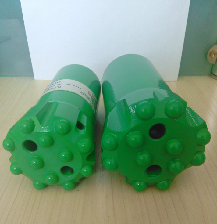 Ballictic / Spherical Green Rock Button Drill Bit 4 / 7 Buttons 51mm for Granite