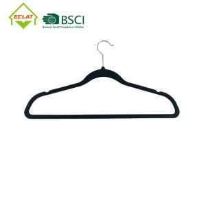 Wholesale 20PK Black Plastic Space Saving Hangers Rubber Coated For Pant Skirt from china suppliers