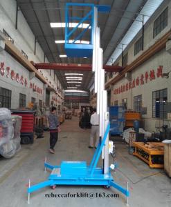 Wholesale Single Mast Aluminum Lift Platform 100kg 9m Aluminum Small Scissor Lift Table from china suppliers