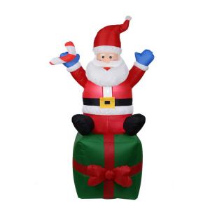 Wholesale Christmas Decoration Giant Inflatable Snowman Airblown Santa Color LED Lighted from china suppliers